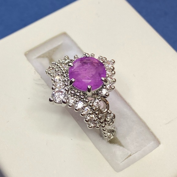 Natural Fusion Purple Quartz ring - Picture 13 of 15